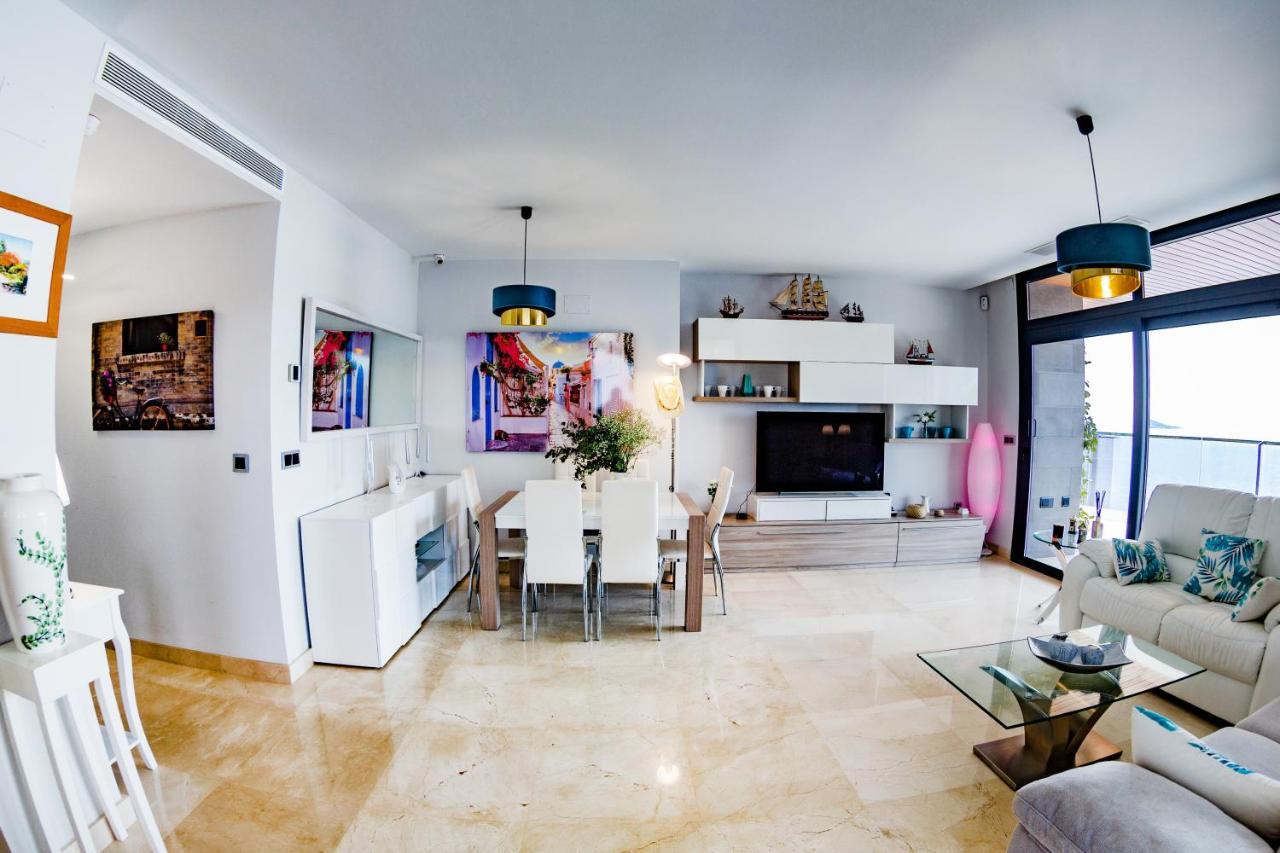 Sunset Waves Benidorm Julieta Vistas Al Mar Premium 200 Mt2 Con Jacuzzi En Terraza Apartment ภายนอก รูปภาพ