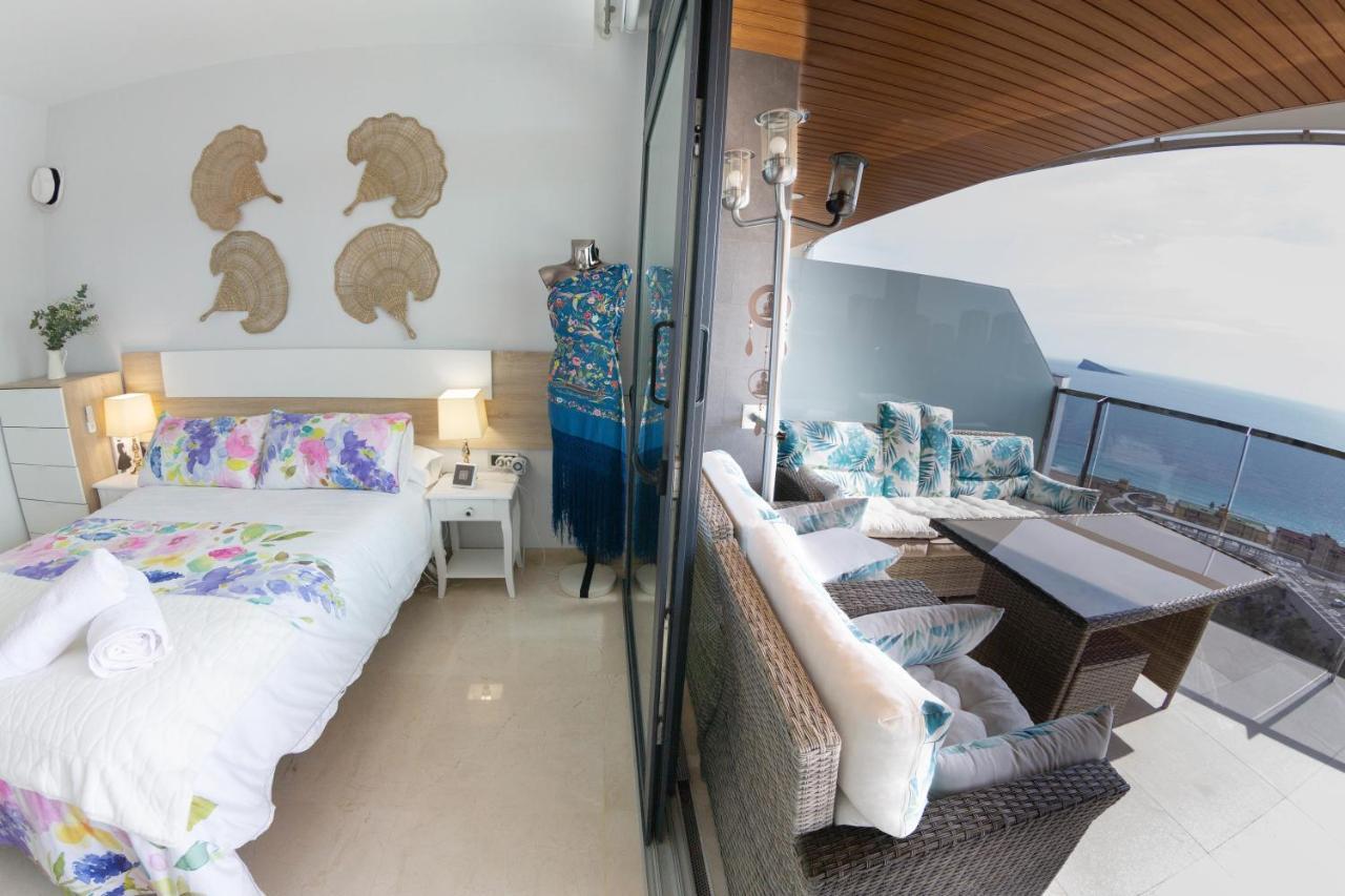 Sunset Waves Benidorm Julieta Vistas Al Mar Premium 200 Mt2 Con Jacuzzi En Terraza Apartment ภายนอก รูปภาพ